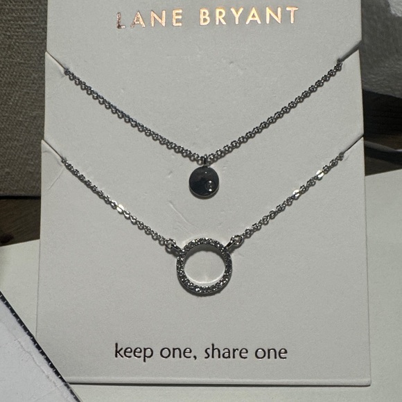 Silver Layered Circle and Disc Necklace (BR1313/2) - Picture 2 of 4